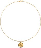 Monica Vinader Initial Stamp Pendant Necklace