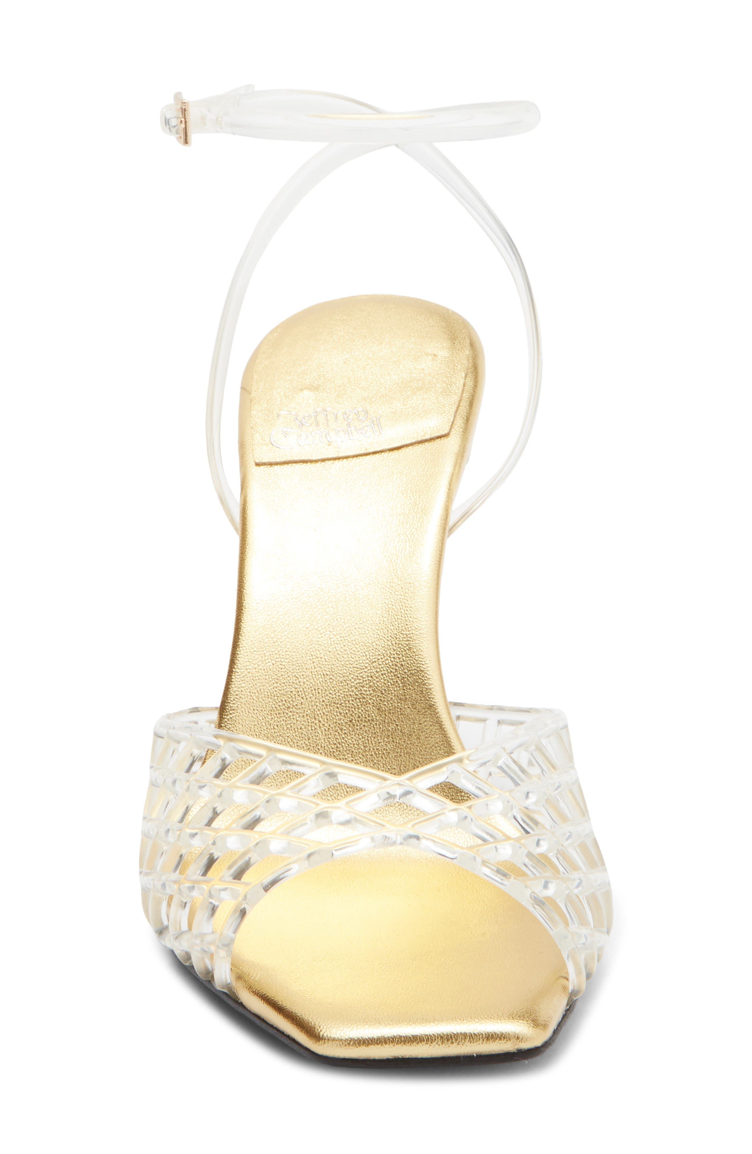 Lattix Ankle Strap Jelly Sandal, Alternate, color, CLEAR GOLD