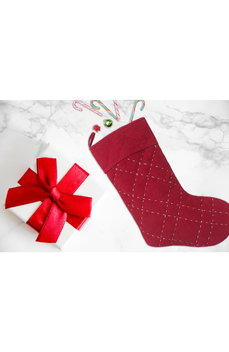 carol & frank Elliot Ruby Stocking, Alternate, color, Red