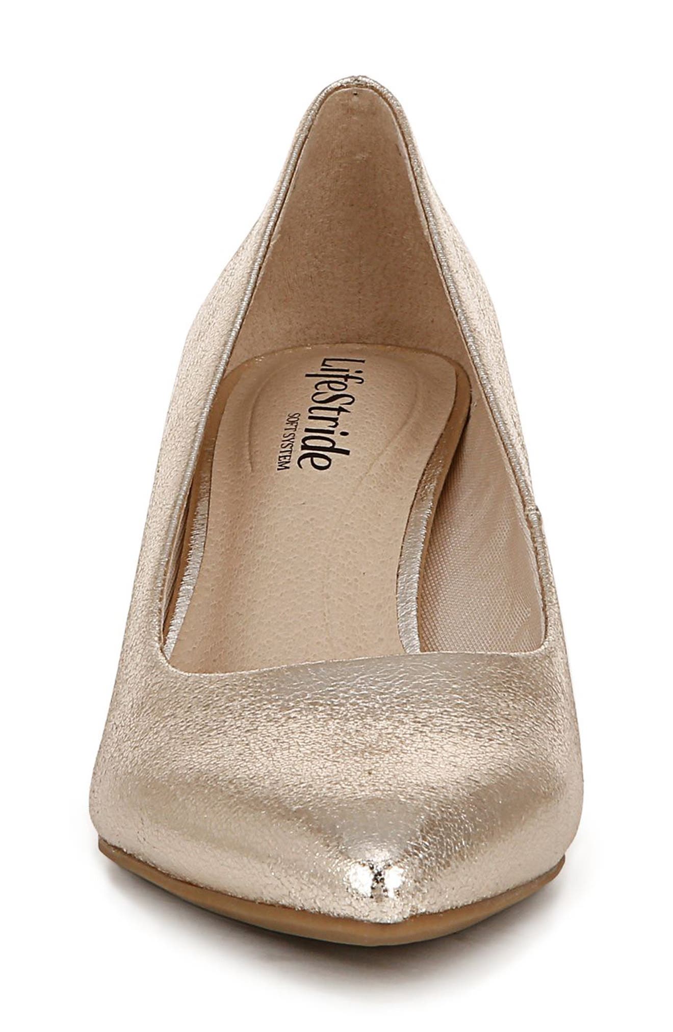 Alexis Pointed Toe Pump, Alternate, color, GOLD