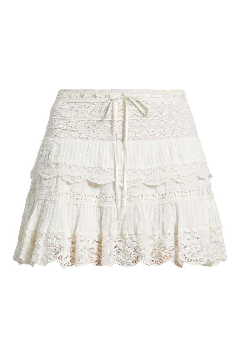 Delphie Lace Miniskirt, Alternate, color, OFF WHITE