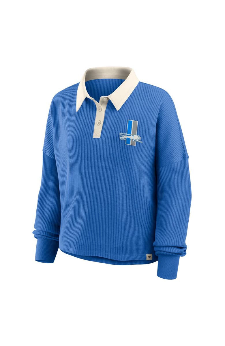 FANATICS Women's Fanatics Blue Detroit Lions Oversized Hometown Premium Thermal Long Sleeve Shirt, Alternate, color, Blue