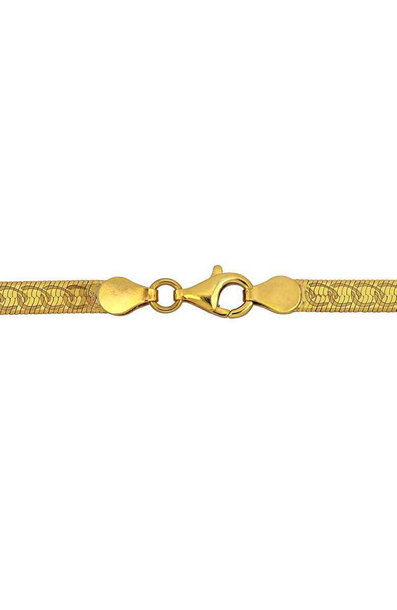 DELMAR Fancy Herringbone Chain Necklace, Alternate, color, Yellow Gold