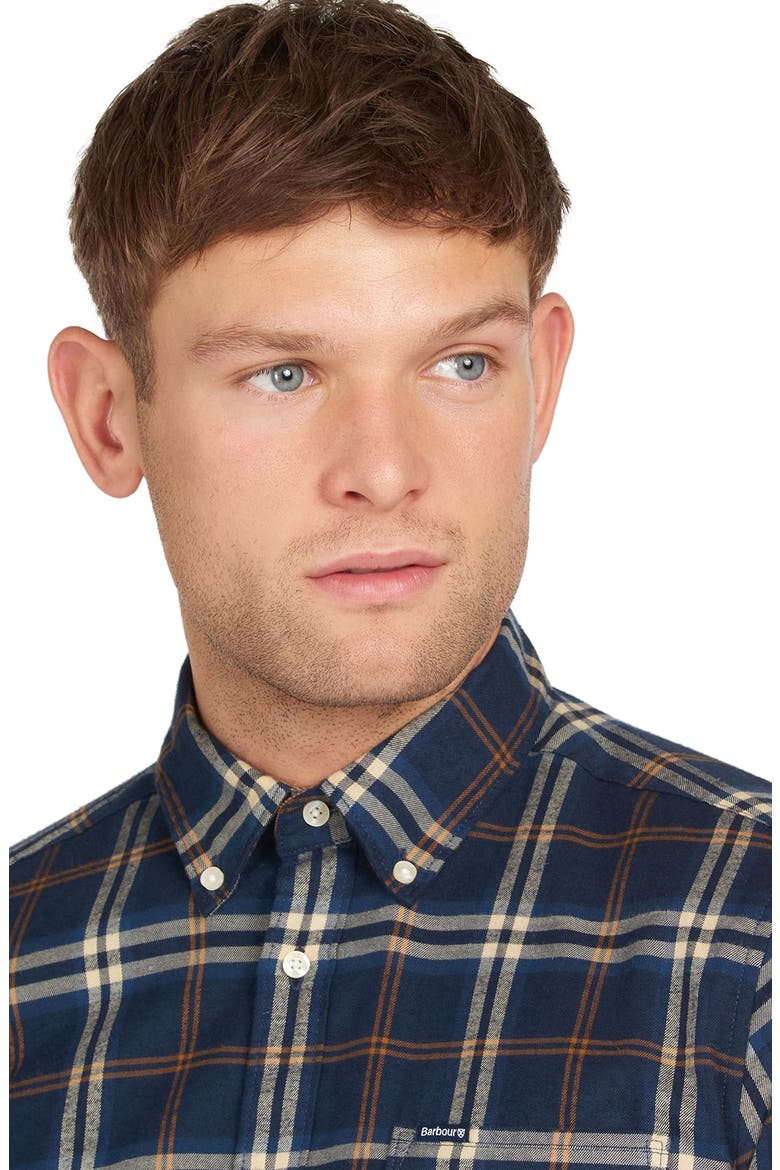 Crossfell Tailored Fit Plaid Button-Down Shirt, Alternate, color, BLUE