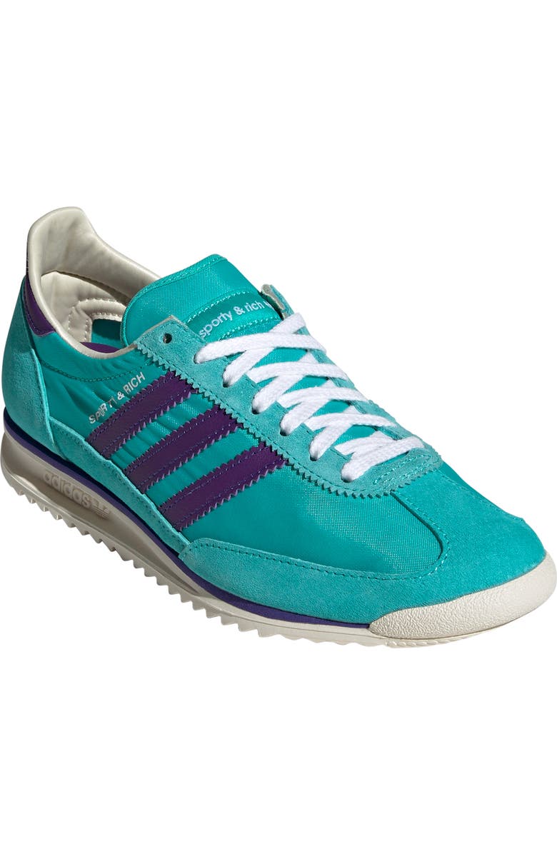 adidas x Sporty & Rich SL 72 Sneaker, Main, color, Mint/ Purple/ Cream White
