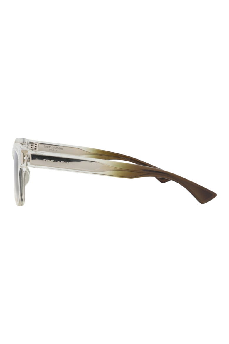 Gender Inclusive 53mm Gradient Square Sunglasses, Alternate, color, CRYSTAL CRYSTAL GREEN