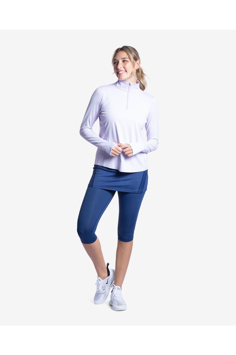 Women's Skort with Capri Leggings with Sun and UV Protection, Alternate, color, Navy