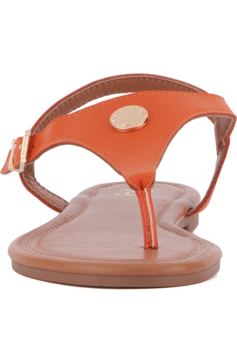 NEW YORK AND COMPANY Nari T-Strap Sandal, Alternate, color, Orange