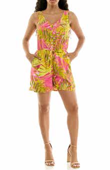 Patterned Woven Romper