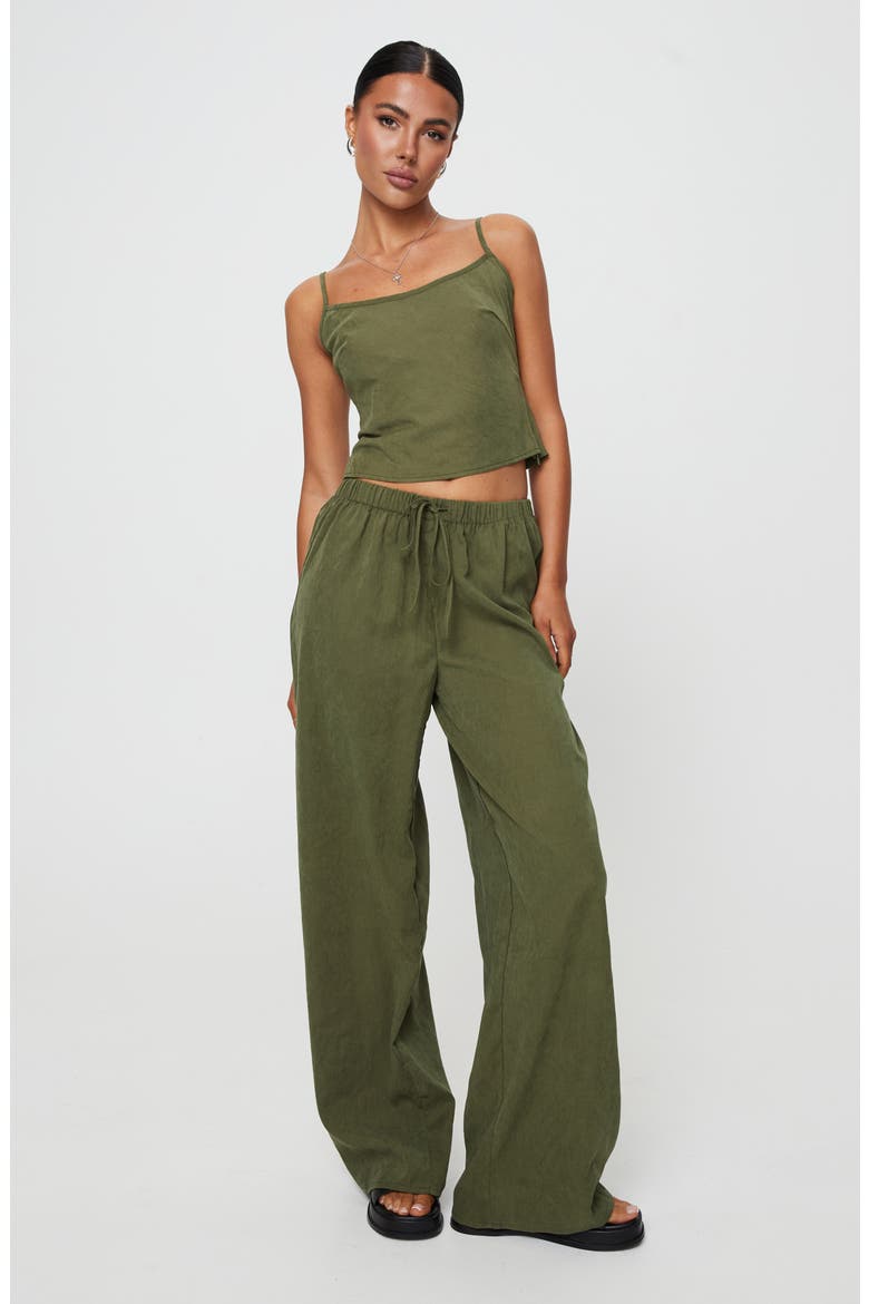 Paigey Camisole & Wide Leg Pants Set, Alternate, color, KHAKI