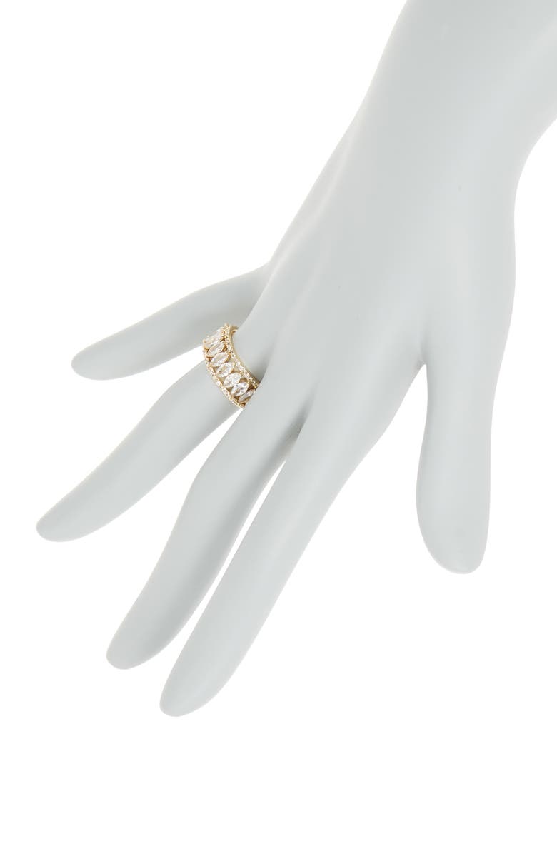 NORDSTROM RACK Goldtone CZ Eternity Band Ring, Alternate, color, 