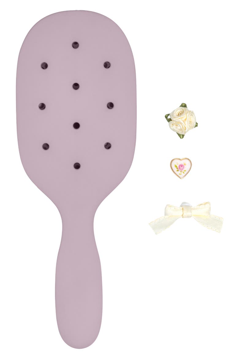 KitschPop™ Paddle Brush & Charm Set, Alternate, color, SOFT VIOLET