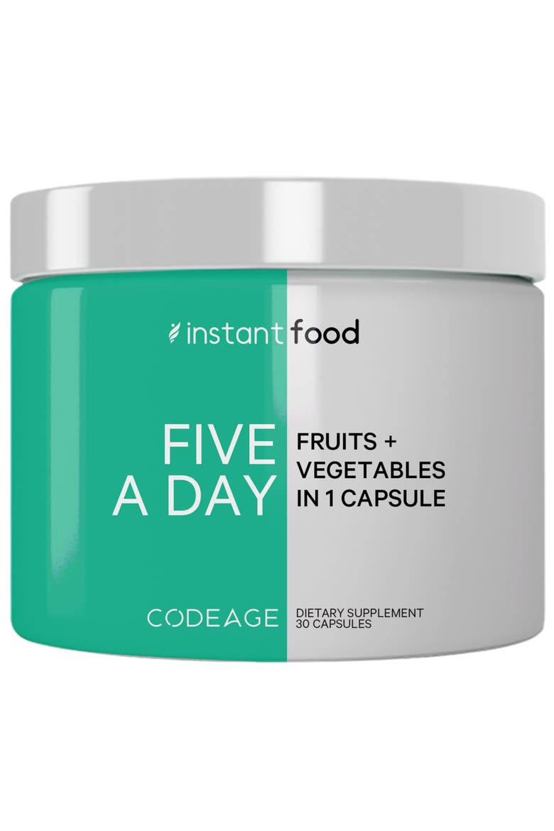 Instantfood Five a Day Fruits & Vegetables Vitamins Supplement, Main, color, White
