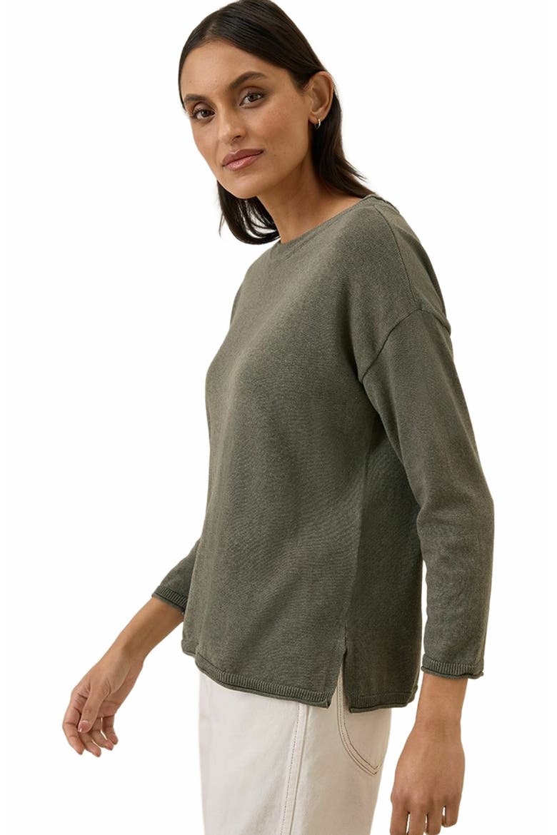 Organic Cotton Classic Fine Knit Wide Neck Sweater, Alternate, color, Castor Grey Heather