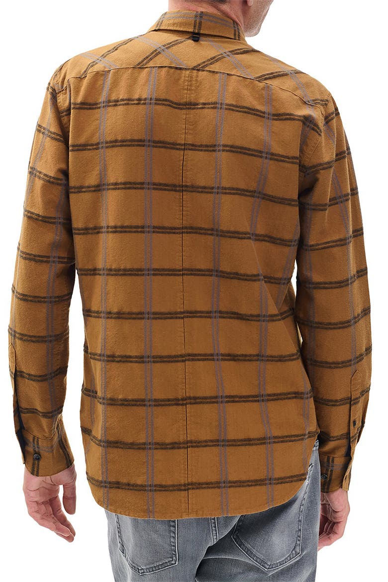 Tomlin Plaid Brushed Oxford Button-Up Shirt, Alternate, color, RUST