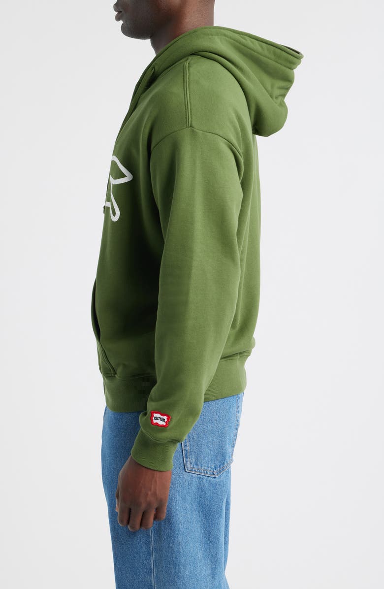 ICECREAM Zippy Graphic Zip Hoodie, Alternate, color, Bronze Green