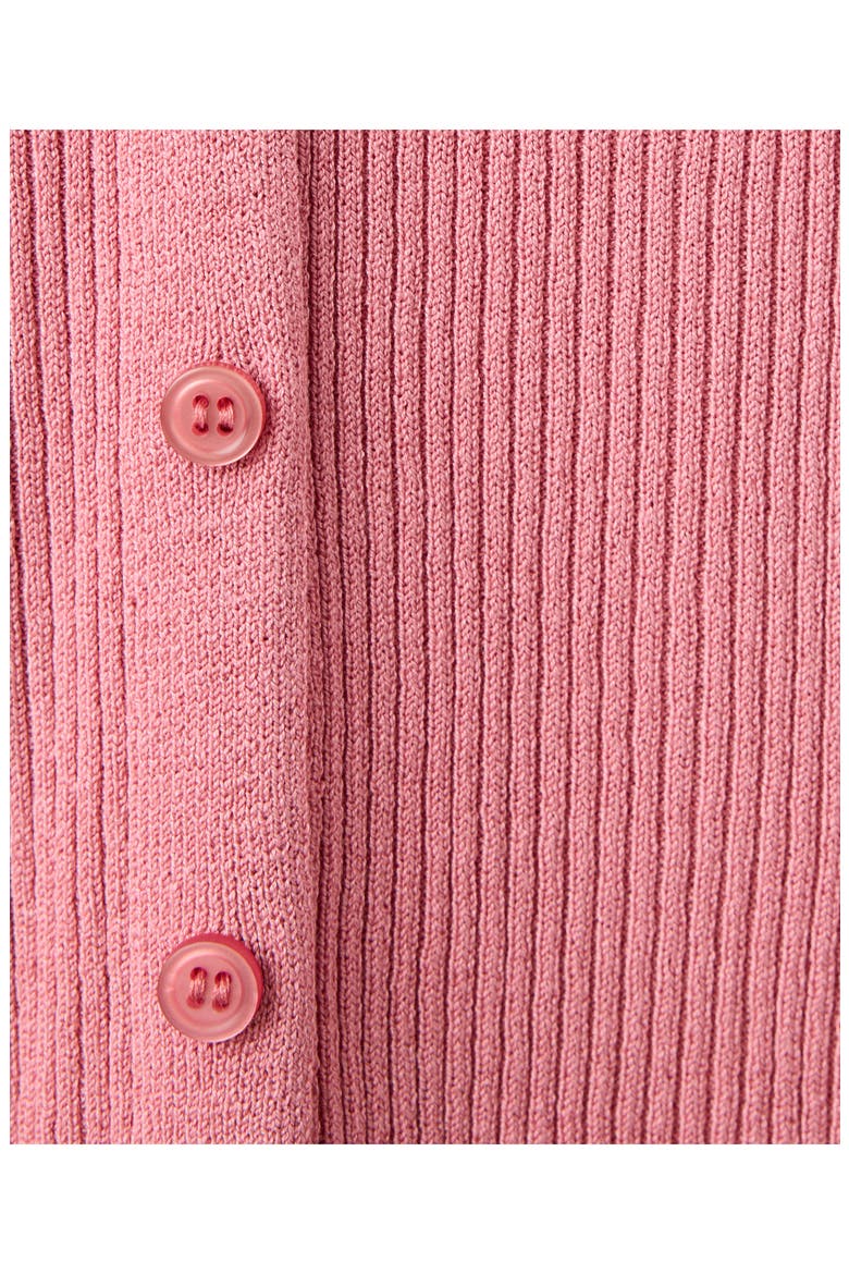 V-Neck Rib Cardigan, Alternate, color, LIGHT PINK