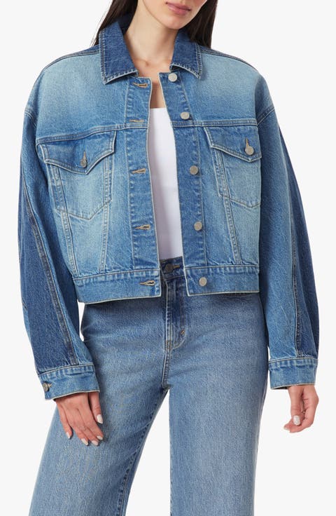 Colorblock Denim Trucker Jacket