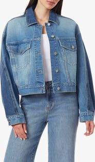 Habitual Colorblock Denim Trucker Jacket