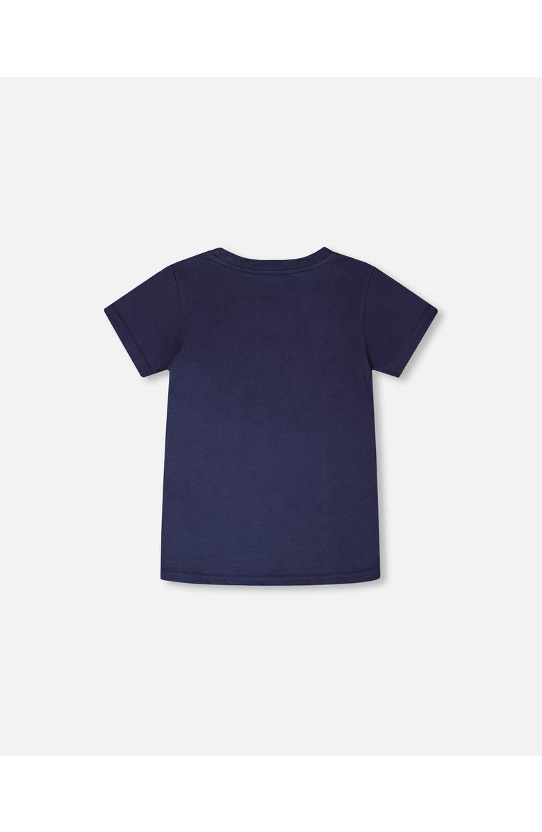 Deux par Deux Organic Cotton Jersey Bike T-Shirt, Alternate, color, Dark Blue