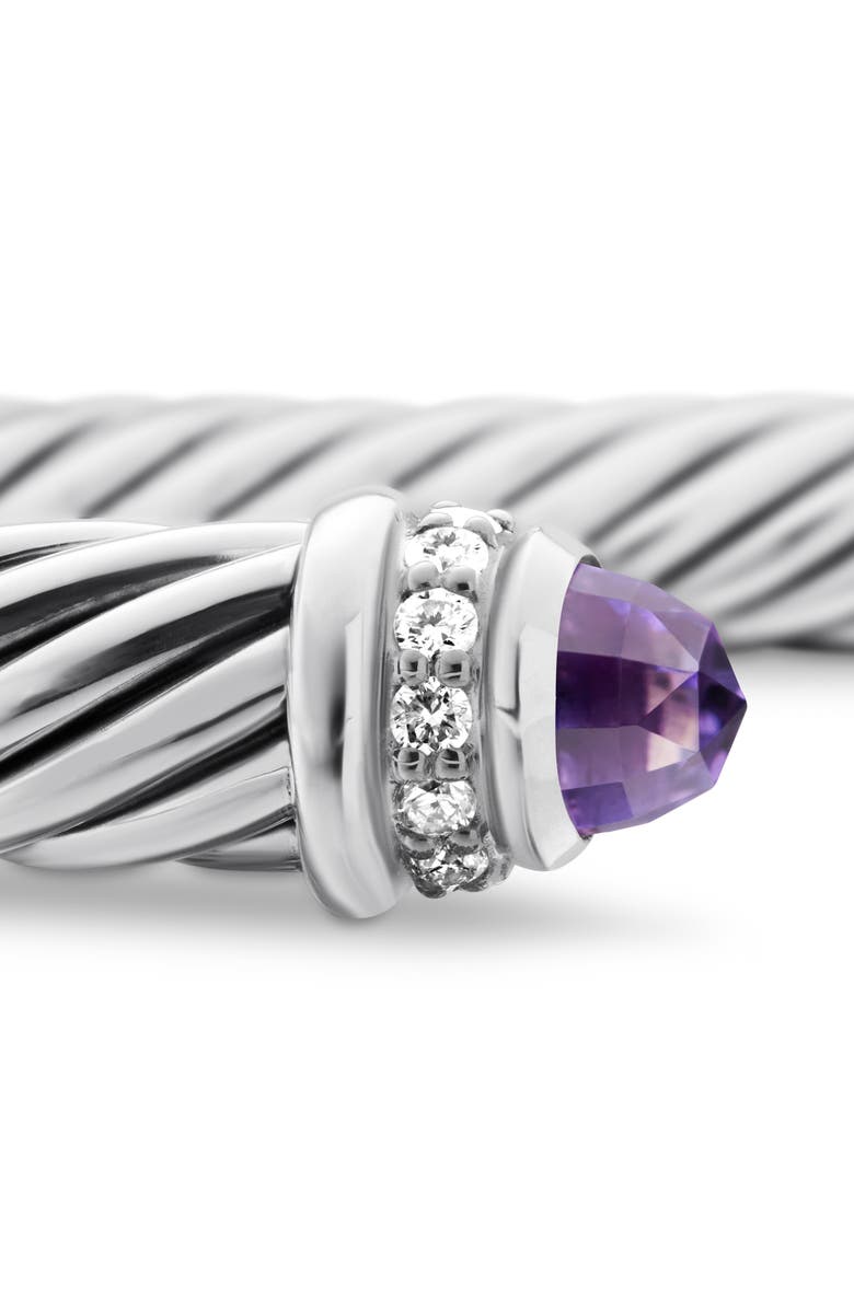 David Yurman Cable Classics Collection<sup>®</sup> Bracelet with Morganite and Diamond, Alternate, color, 