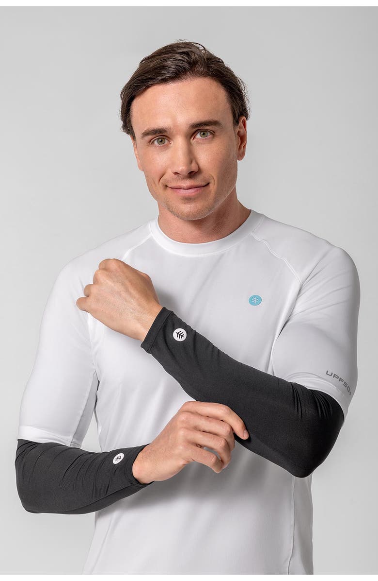 Coolibar Men's Performance Arm Sleeves - UPF 50+ Sun Protection - MaxShield, Alternate, color, Black