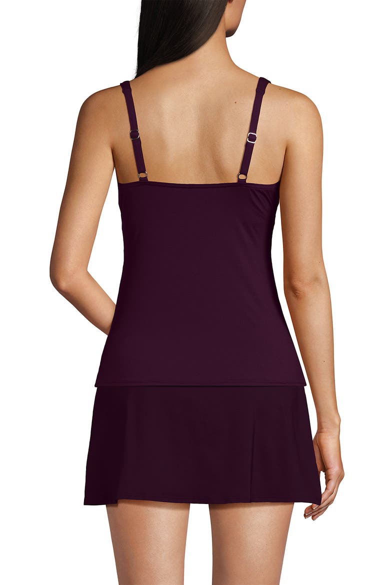 D-Cup Sweetheart Wrap Underwire Tankini Top, Alternate, color, Dark Wine