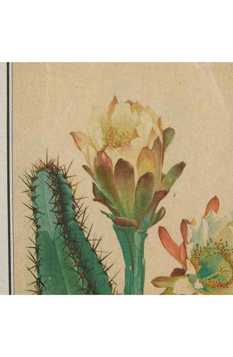 WILLOW ROW Rectangular Metal Beaded & Mirror Framed Botanical Wall Art, Alternate, color, 