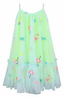 Zunie Kids' Embroidered Mesh Dress