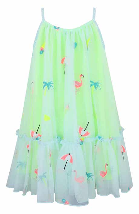 Zunie Kids' Embroidered Mesh Dress