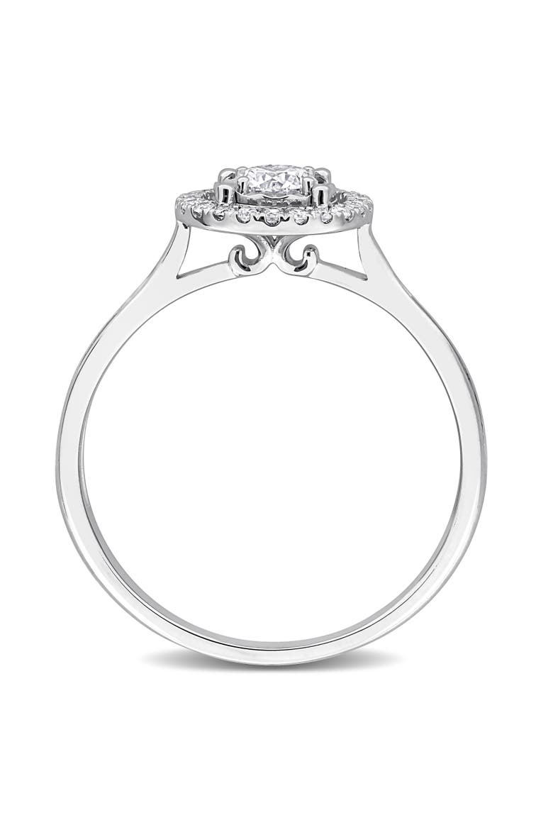 Lab-Grown Diamond Floating Halo Ring 14k, Alternate, color, White Gold