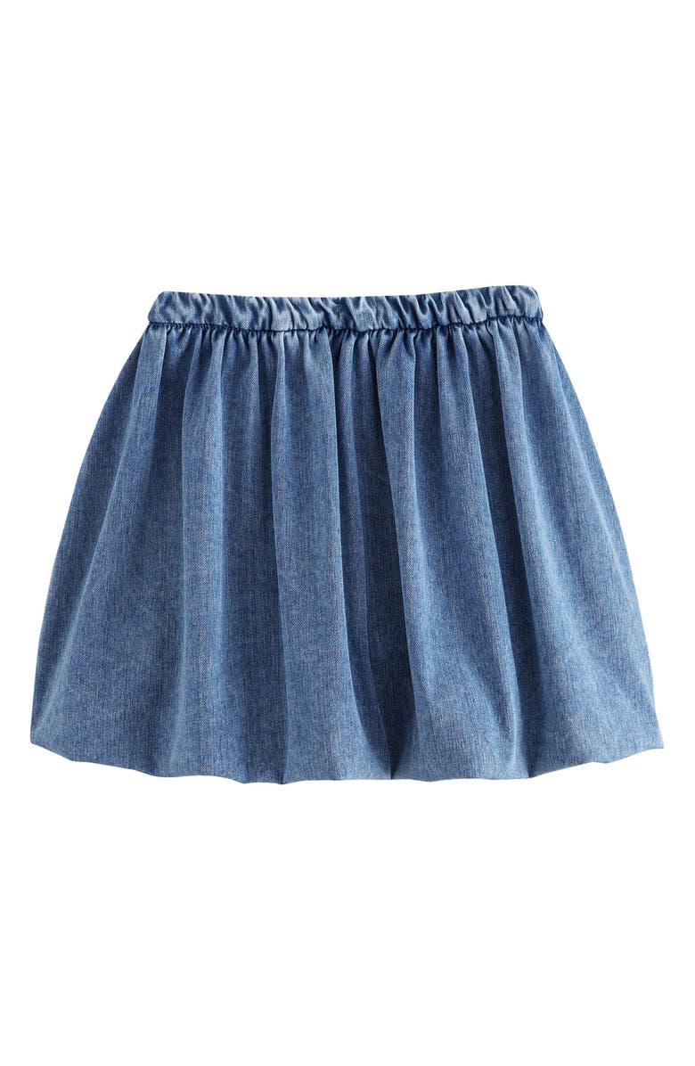 NEXT Kids' Denim Bubble Hem Skirt, Main, color, Blue