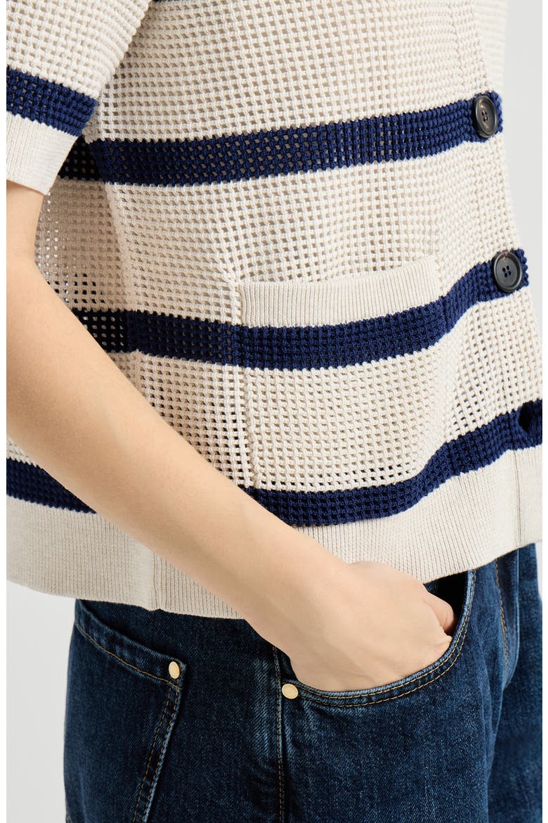 Striped cardigan, Alternate, color, Blue