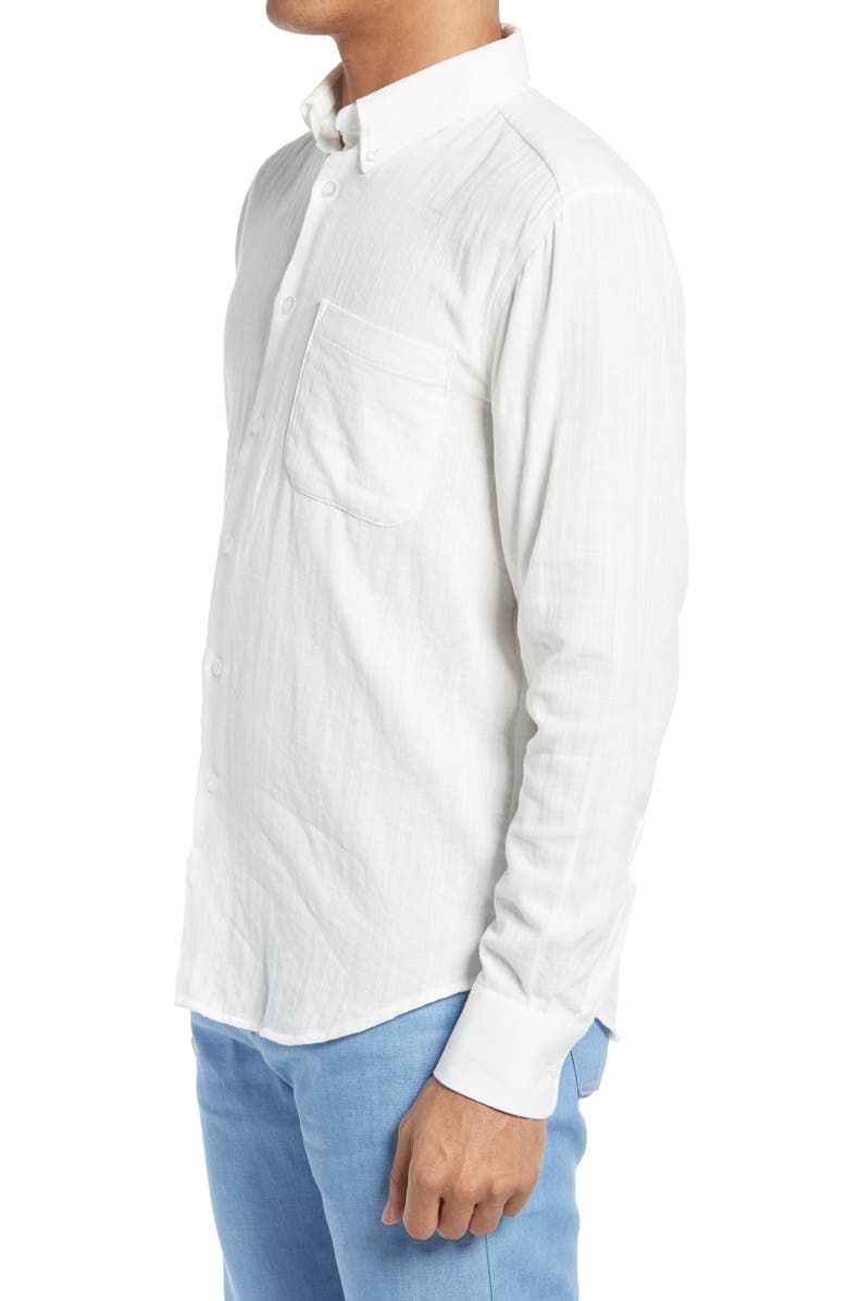 Naked & Famous Denim Slim Fit Double Weave Button-Down Shirt, Alternate, color,