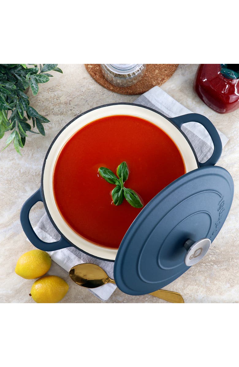 Crockpot 5 Quart Enameled Cast Iron Dutch Oven, Alternate, color, Blue