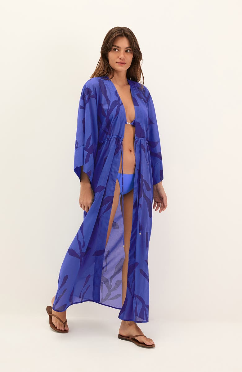 ViX Paula Hermanny Yumi Long Cotton Cover-Up, Alternate, color, Multi