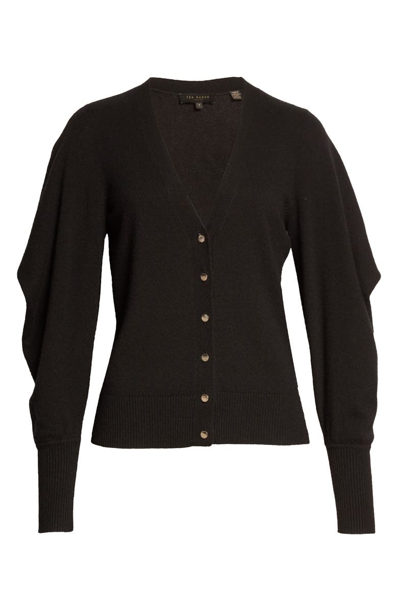 Ted Baker London Draped Sleeve Wool Blend Cardigan, Alternate, color, 