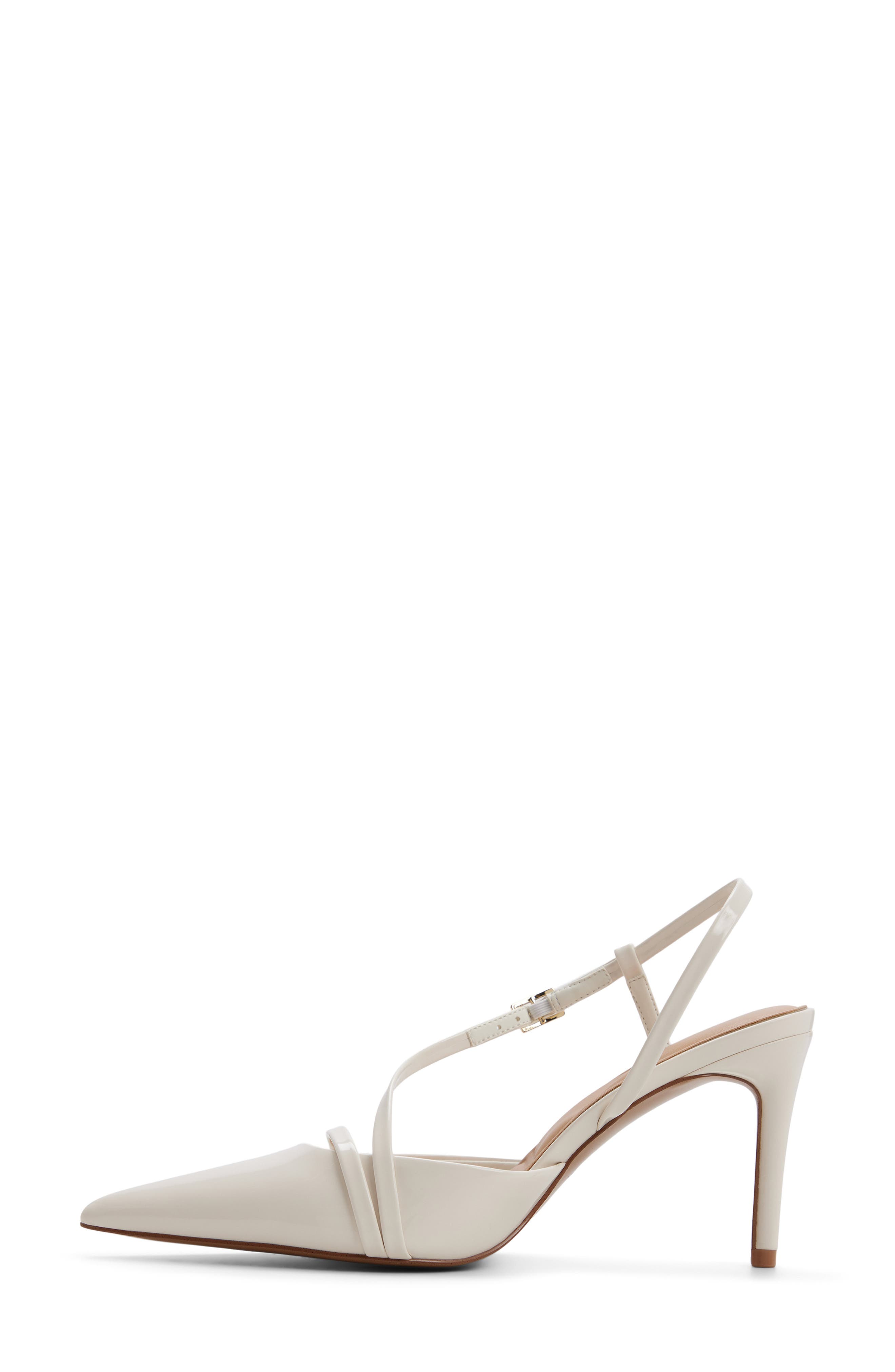Ellsie Slingback Pointed Toe Pump, Alternate, color, WHITE
