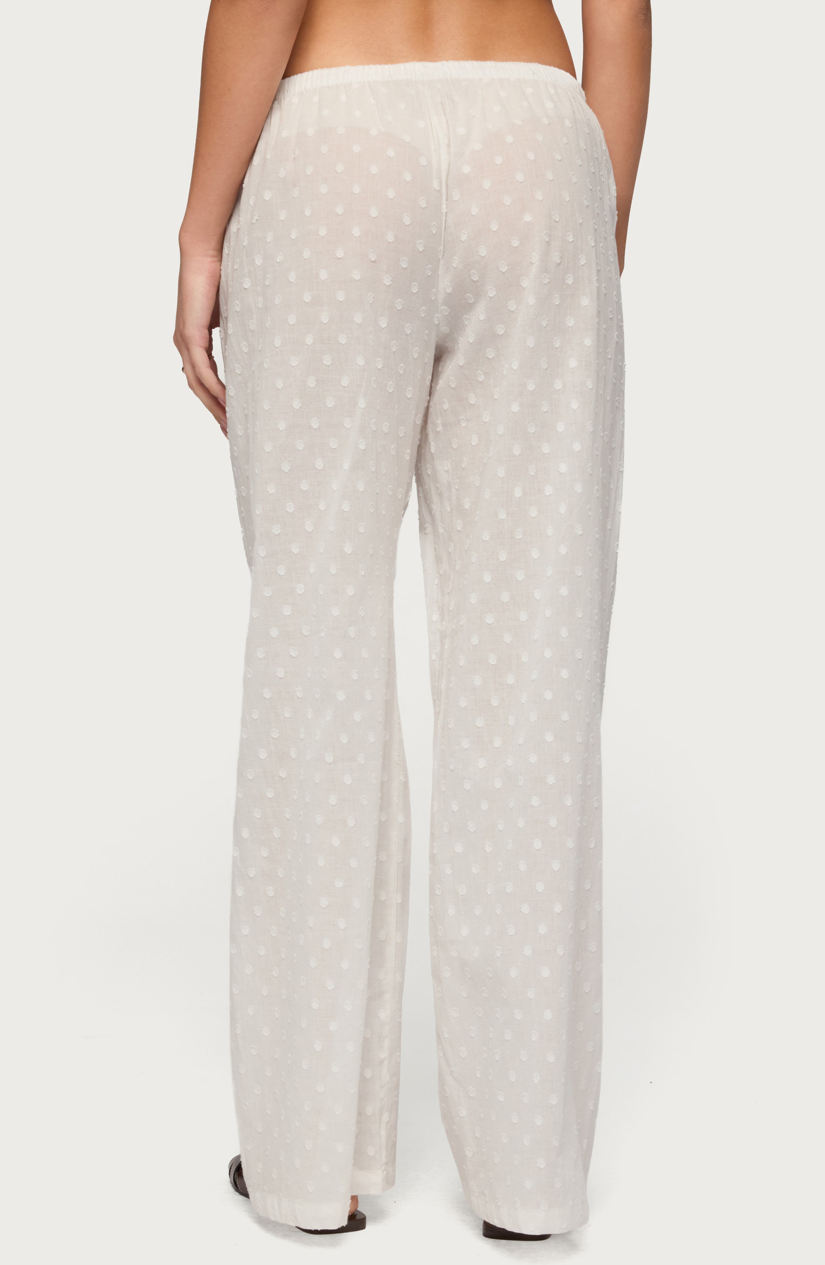 Embroidered Cotton Drawstring Pants - image 2