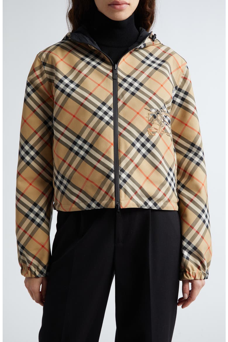 Equestrian Knight Reversible Hooded Jacket, Main, color, SAND IP CHECK