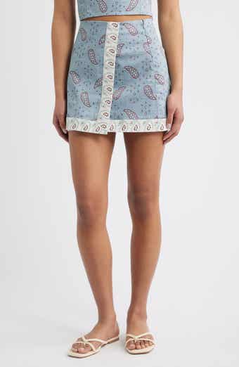 The Tyla Print Faux Wrap Miniskirt