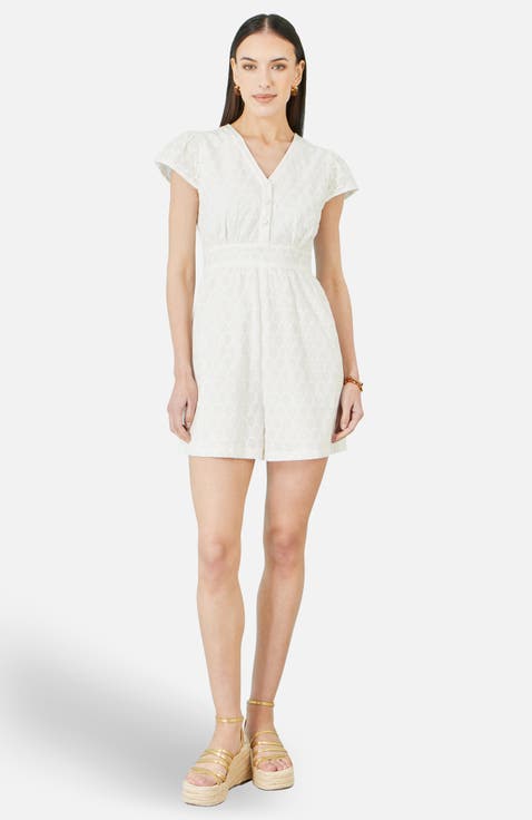 Cotton Broderie Anglaise Playsuit
