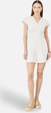 Yumi Cotton Broderie Anglaise Playsuit