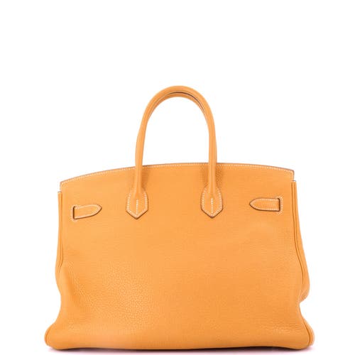 Pre-owned Hermes Hermes Birkin Handbag Yellow Togo With Palladium Hardware 35