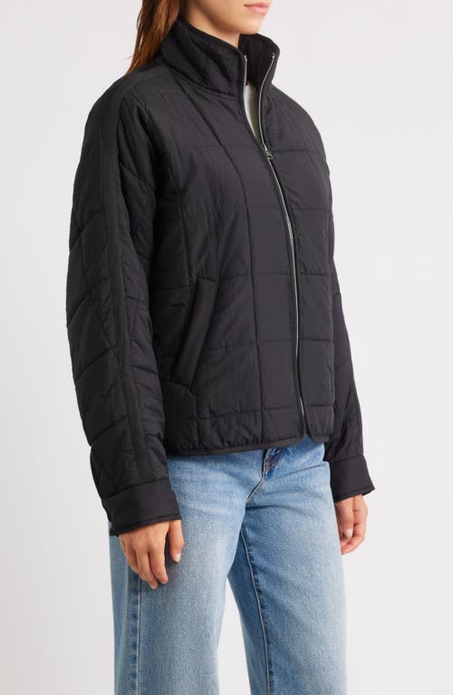 Thread & Supply Box Quilted Zip Jacket In Black