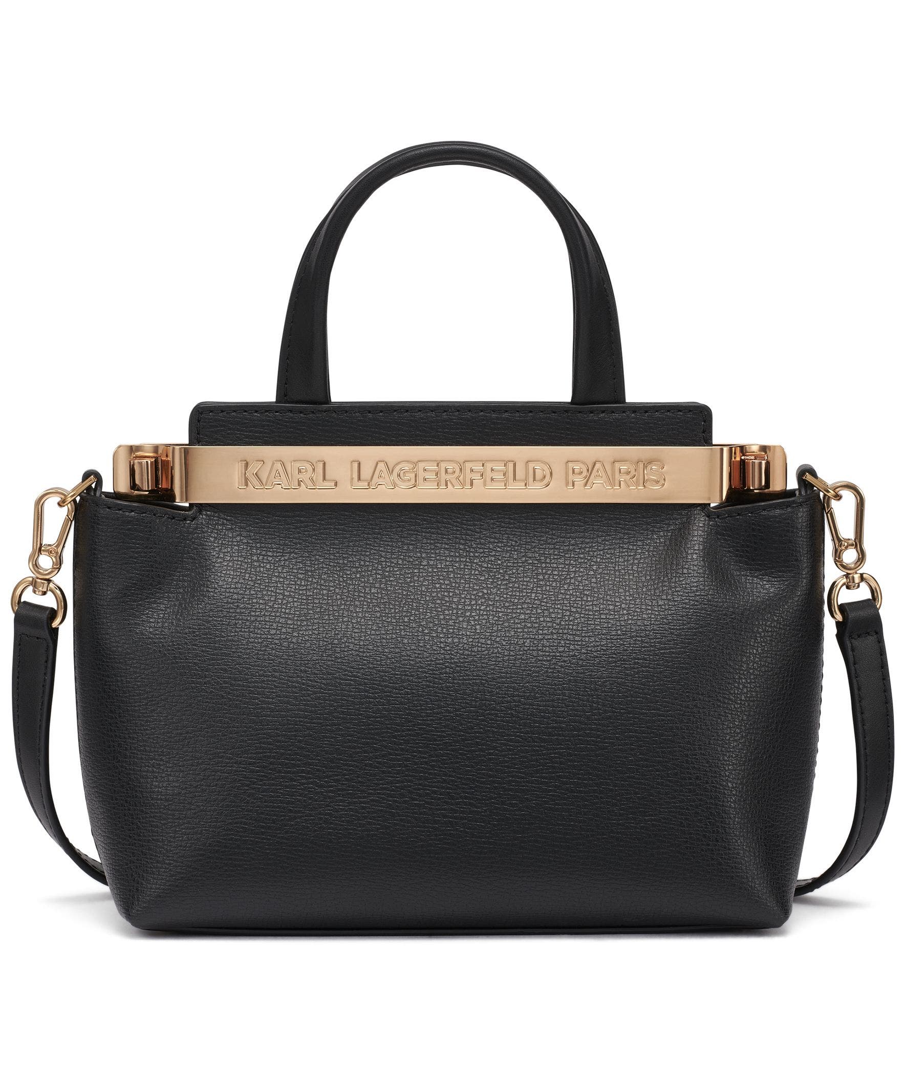 KARL LAGERFELD PARIS Jacqueline Crossbody, Main, color, Black/Gold