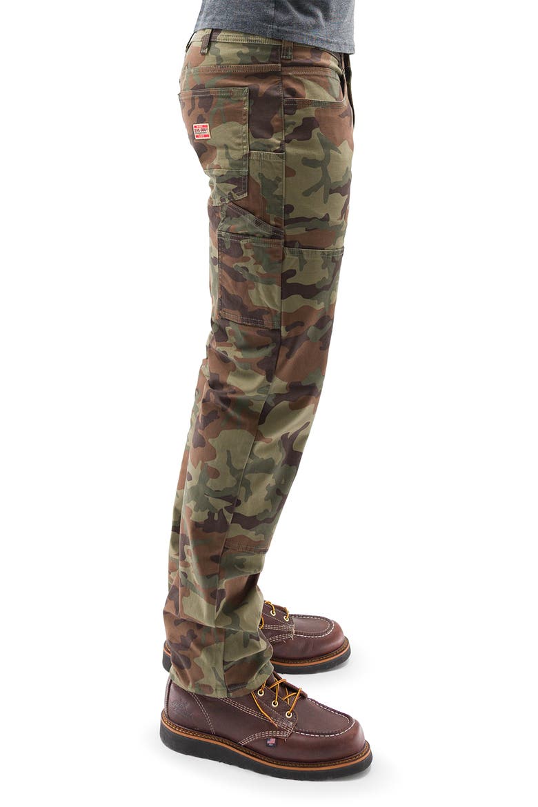Camo Stretch Cotton Carpenter Pants, Alternate, color, CAMO