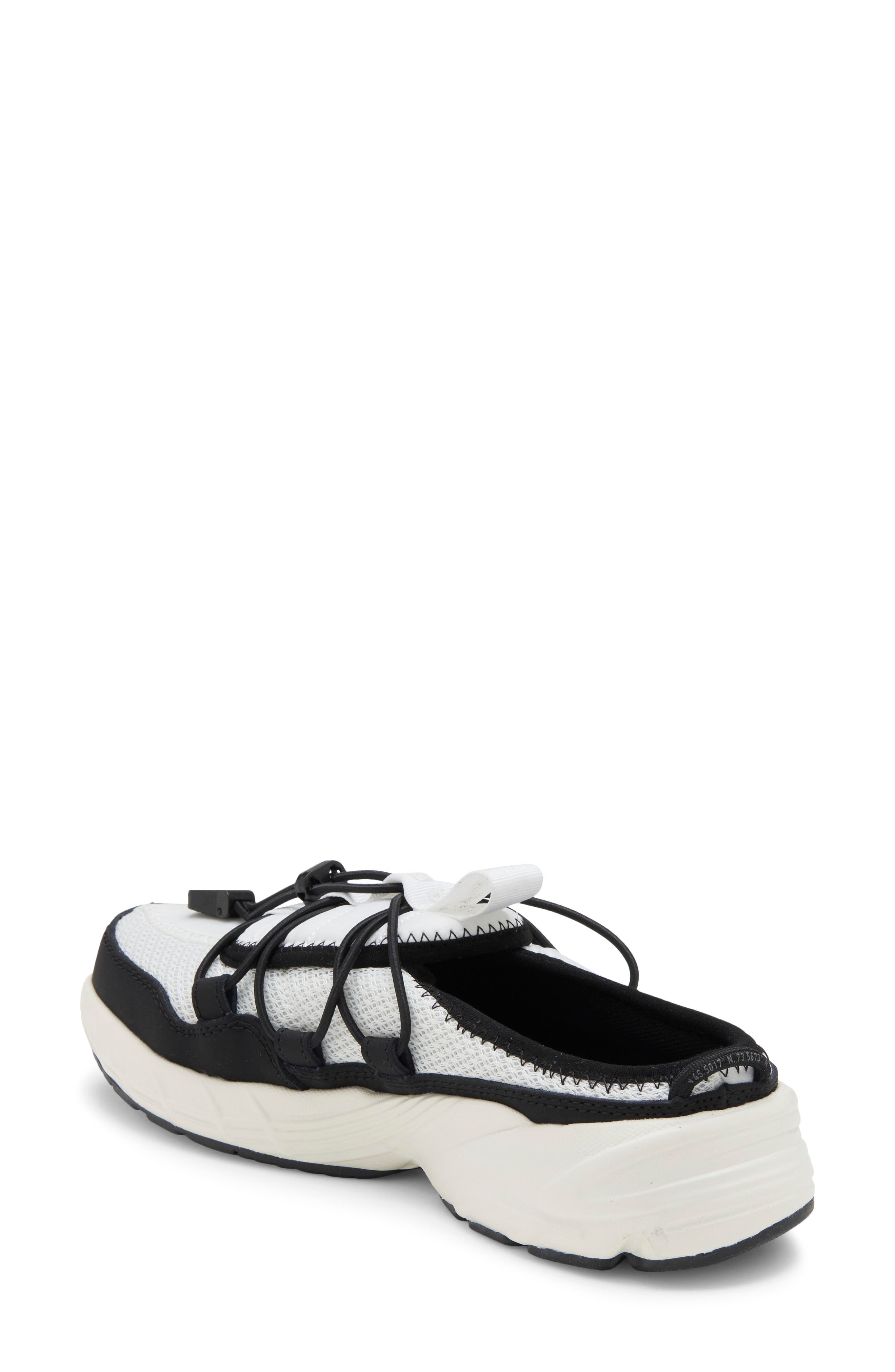 Litebase Leather & Textile Mule, Alternate, color, WHITE/ BLACK