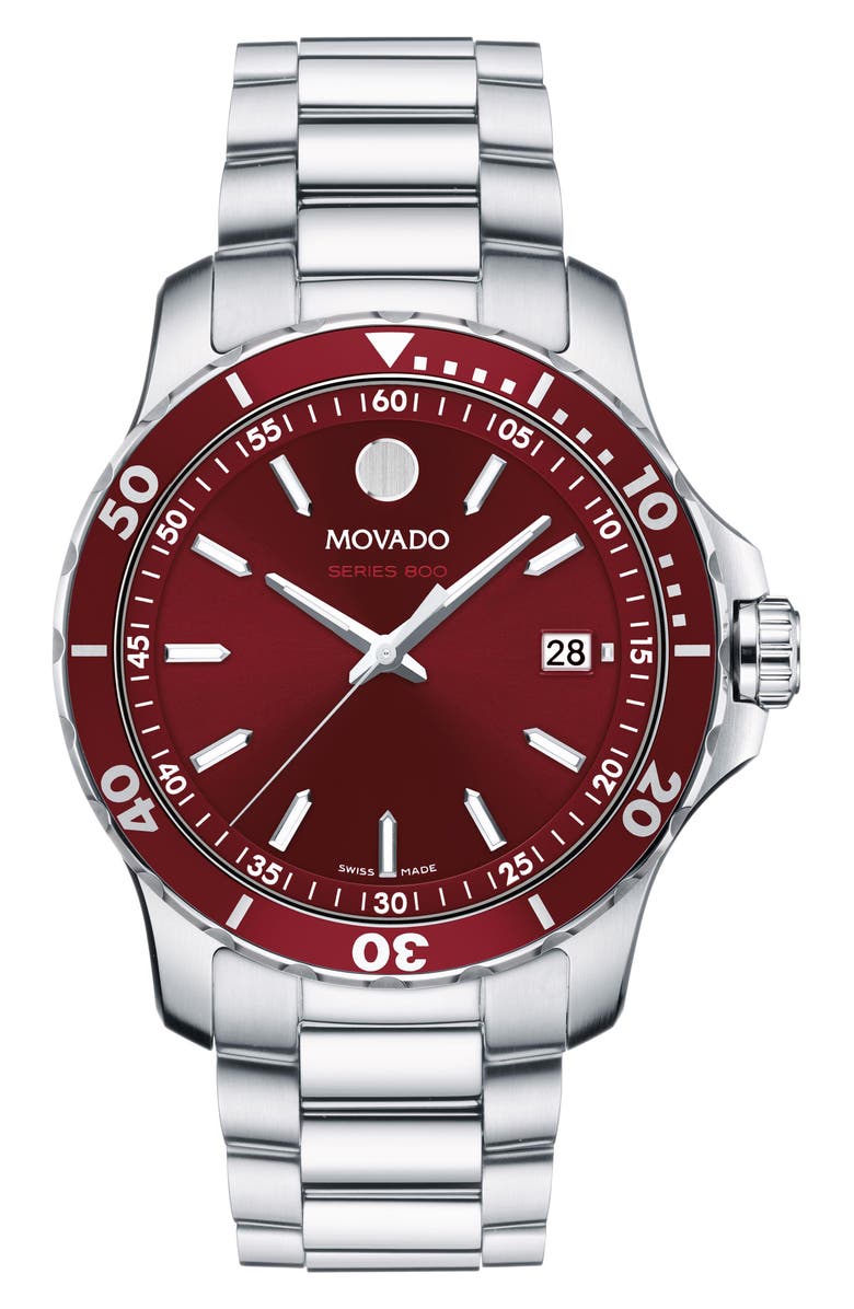 Movado Series 800 Bracelet Watch, 40mm, Main, color,