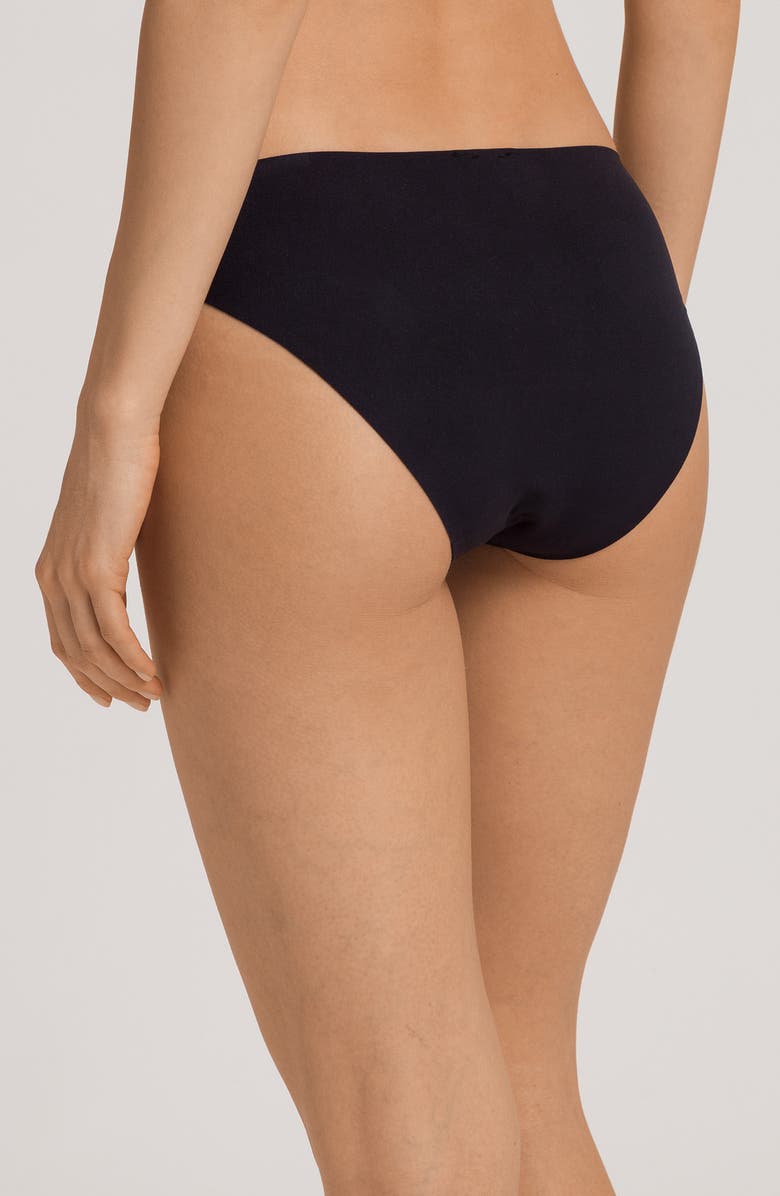 Hanro Invisible Touch High Cut Bikini, Alternate, color, Black